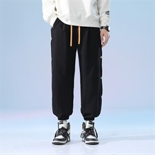 日系2024秋冬款个性撞色排扣束脚运动休闲潮牌卫裤8805-P50控69图片