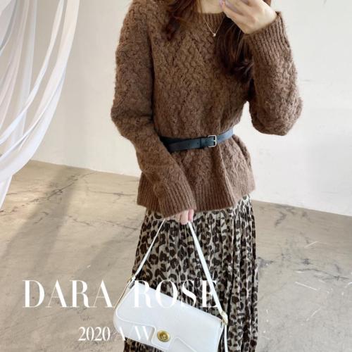 高级感巧克力色手工毛衣,针织衫/毛衣,DARA ROSE