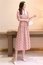 简约时尚潮流连衣裙短袖2021年夏季中长款休闲优雅，女装连衣裙，贵人树