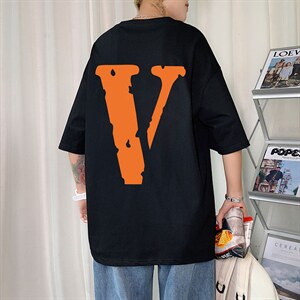 21夏季新款宽松大码港风oversize橙色V运动短袖纯棉T恤T1912-P28,男装T恤,星座508（原C305）