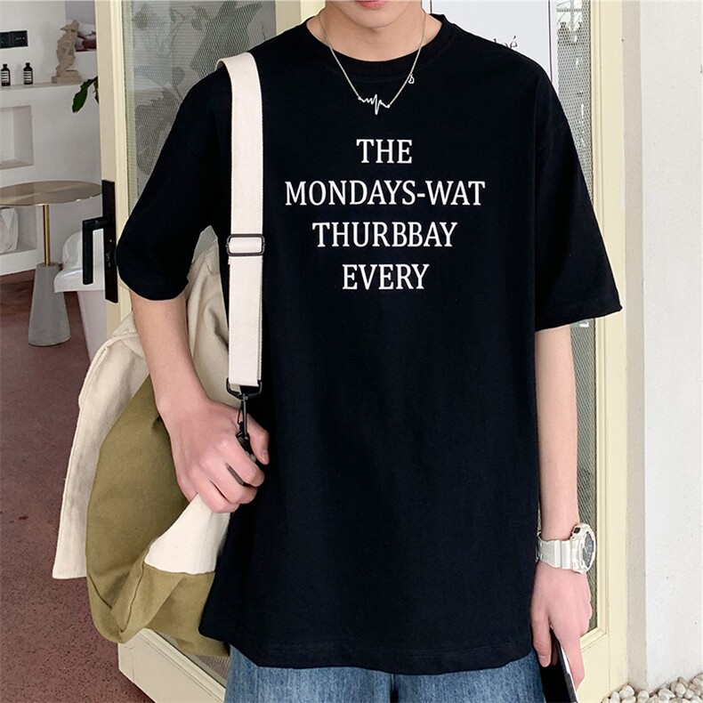 2021年夏季新款字母100%棉宽松T恤男DB293-T,男装T恤,电商A306