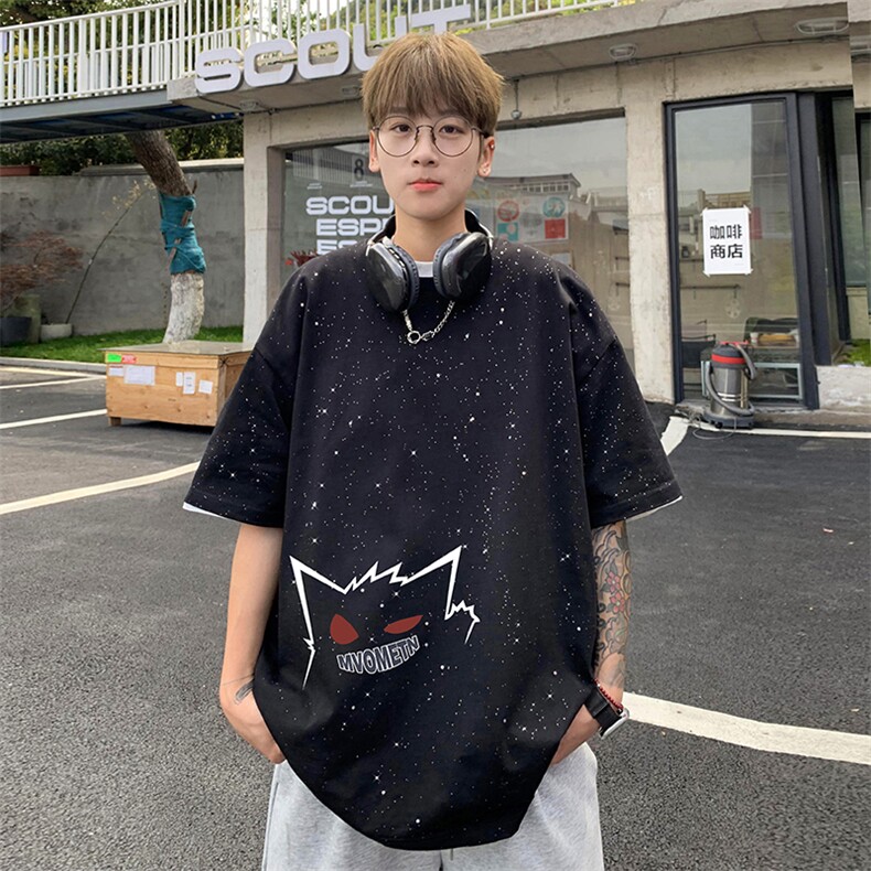 量大优供抖音视频 支持得物配合二开美式满天星亮片短袖T恤MTX212图片