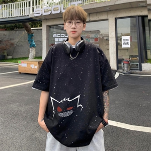 量大优供抖音视频 支持得物配合二开美式满天星亮片短袖T恤MTX212图片