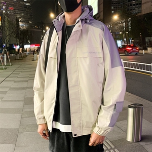 男士秋季连帽外套新款韩版宽松休闲夹克男青年男装茄克潮J图片