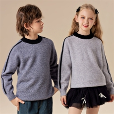 男女通用儿童出行好搭配细腻舒适时尚，童装儿童羊绒衫，六一童装