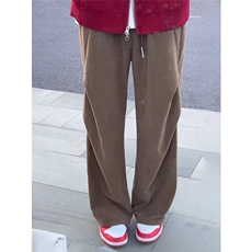 1506-1/XZK5181/P40灯芯绒美式褶皱设计感潮牌垂感高级感休闲裤男，男装休闲裤，星座1506-1