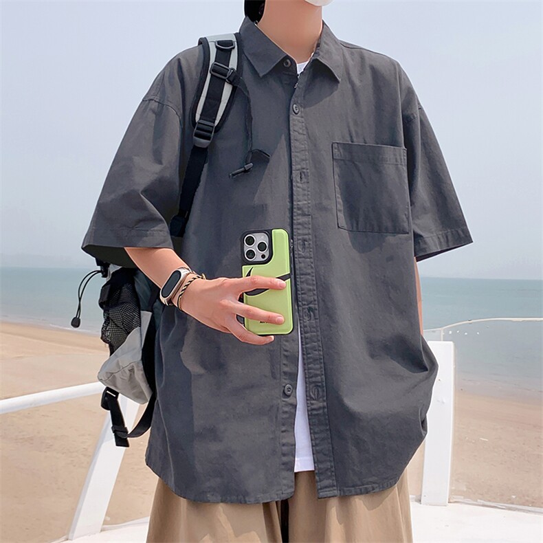 纯棉短袖衬衫A158-CS08-P38,男装T恤,电商A158