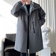 秋装轻熟风衣男长款大码大衣男中长款秋季夹克F995-P95-控，男装夹克，星座401