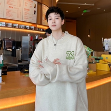 特P55控98高品秋冬季破洞毛衣男复古慵懒风针织衫毛衣外套MYP3327，男装针织衫/毛衣，电商B370