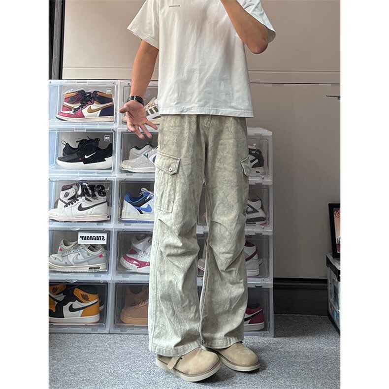 【网图】大理石暗纹工装裤男款美式复古宽松休闲裤子GZ05CC-特P50,男装休闲裤,星座1007（原301D）