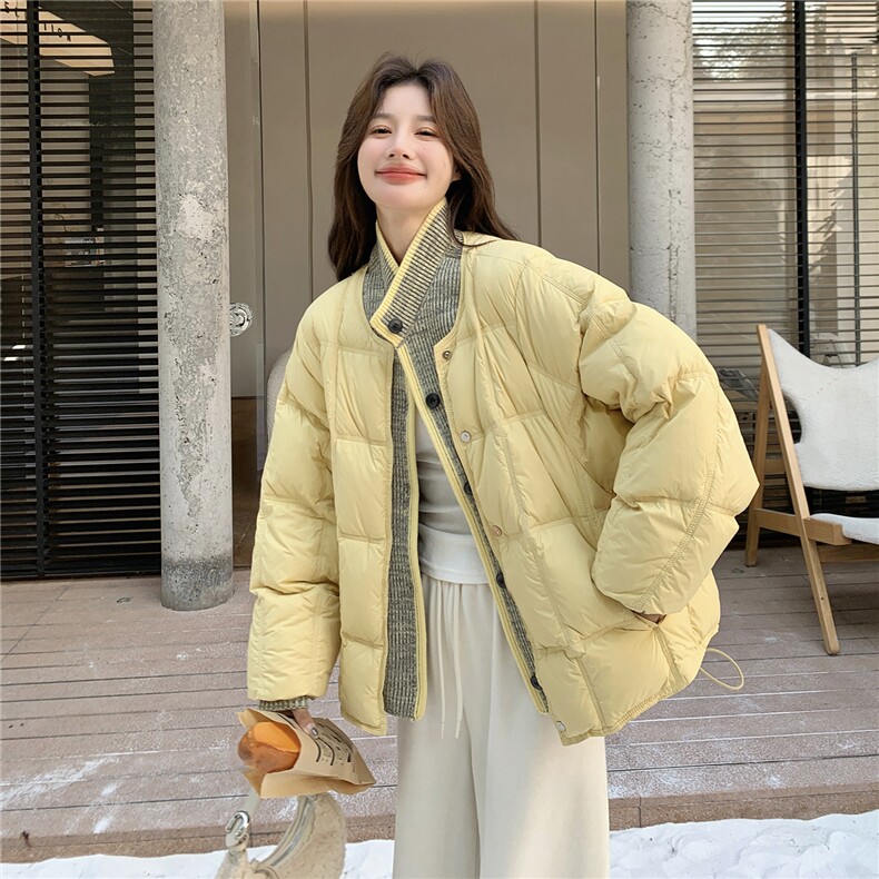 新款【有货】新标90白鸭绒针织拼接B109-9882-315-448,女装羽绒服,2B109