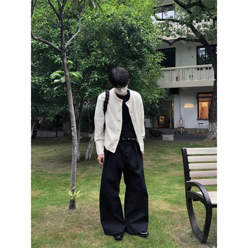 重磅秋冬男女北极绒开衫毛衣美式复古休闲慵懒风单排扣针织衫外套图片