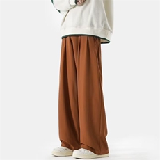 设计感绑带西装裤男夏季小众直筒阔腿休闲裤子潮K06，男装休闲裤，星座1116A-1（原606A）