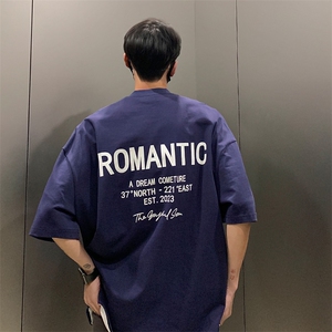 2023夏季新款印花纯重磅短袖T恤T3015-P35控48有直播有280克图片