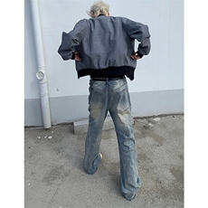 网图cleanfit裤子高街潮牌水洗微喇叭牛仔裤NZ05，男装牛仔裤，星座310A-4