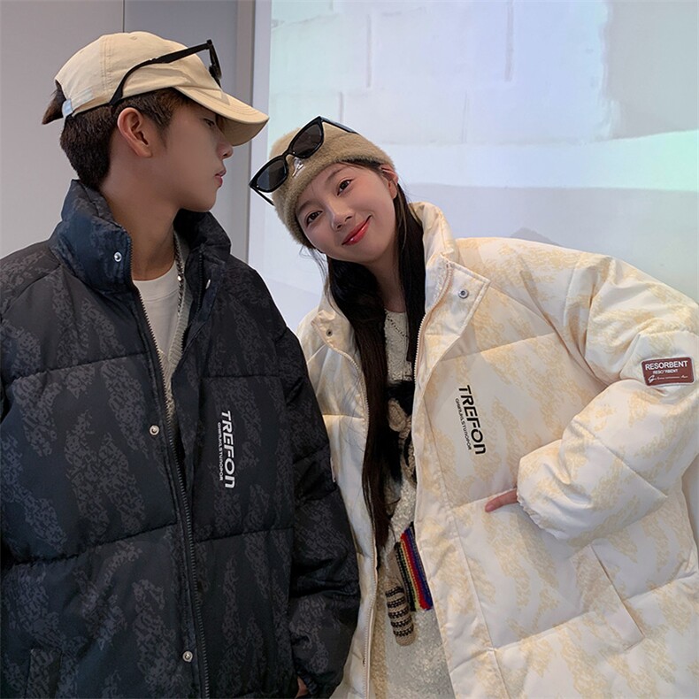 立领棉衣男女印花棉服新款冬装棉袄面包服外套3354-P70控108,男装棉衣,星座207