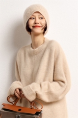 冬季帽子新款时尚保暖套头简约百搭针织帽，帽子，五色羊羊绒