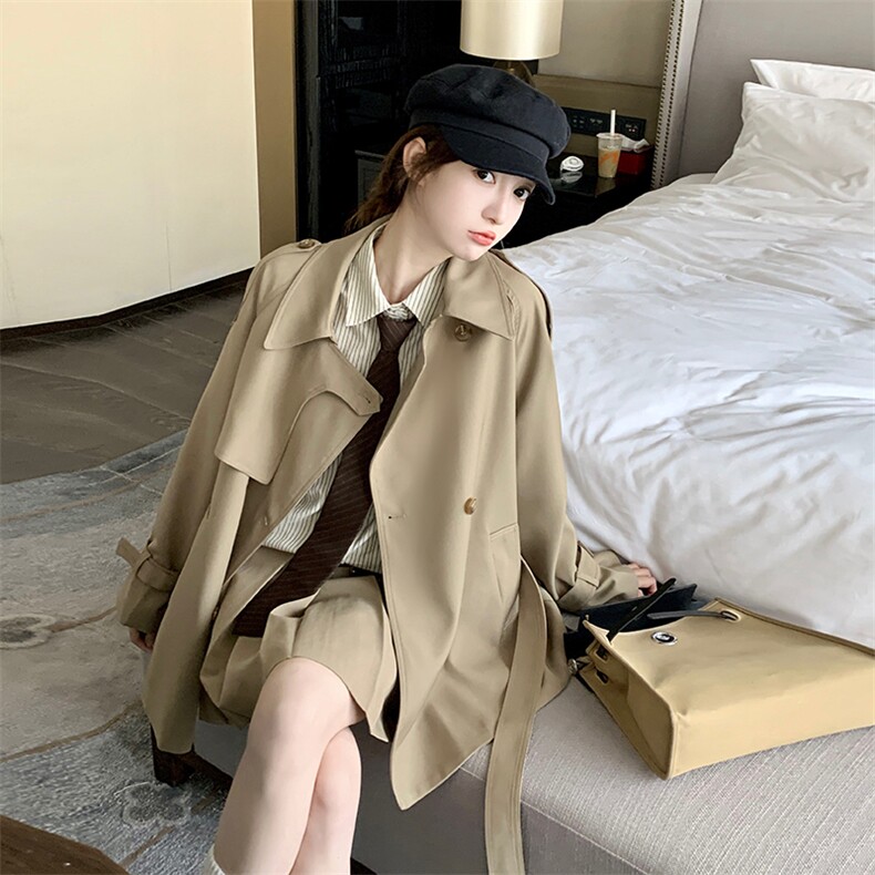 春秋季女士风衣外套显瘦外套203-F6003-P135-K180,女装风衣,浪娴服饰