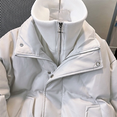 高级感假两件男女冬季金属感夹克立领棉服面包服外套MY0834-P120，男装夹克，星座308B-1