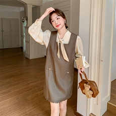 新款背心裙衬衫两件套25004P155K228，女装套装/套裙，2D035