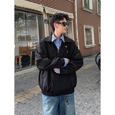 格子拼接假两件翻领夹克秋季新款学院风休闲外套，男装夹克，星座410-6（原星座1304-1）