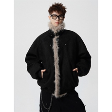 706-LK8181-P108特P现货冬季座山雕加厚棉服大翻领毛绒外套，男装棉衣，星座706