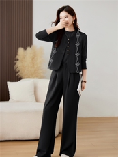 三件套2025年秋季，时尚新品，气质潮流，女装套装/套裙，江南富贵女