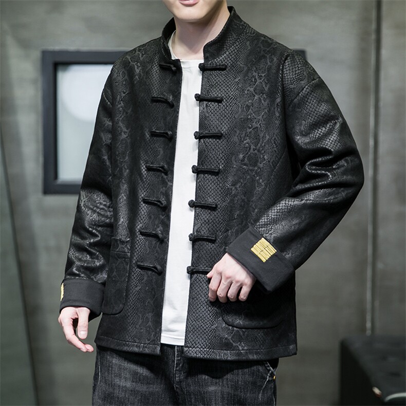 新品风《逆鳞·伏羲》潮修身盘扣夹克情侣中式唐装外套JK92,男装夹克,星座305A（原312A-1）