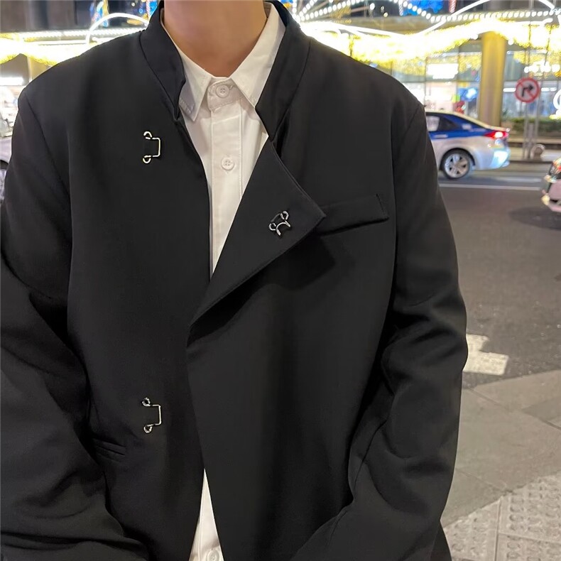 秋季青春流行男夹克文艺中式西装外套W127P65,男装夹克,星座1116-2