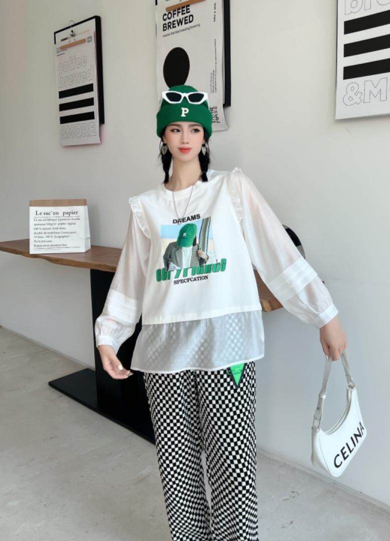 春款拼接卫衣，女装卫衣/绒衫，英雅姿秀