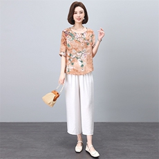 【断码清仓】夏季上衣裤子两件套时尚套装女宽松，女装套装/套裙，凝聚力