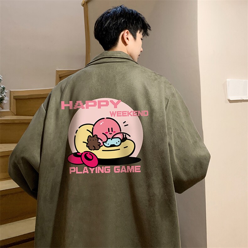 麂皮绒夹克男大码立领褂子外套JK85313-P68加绒款-P78,男装夹克,电商A040