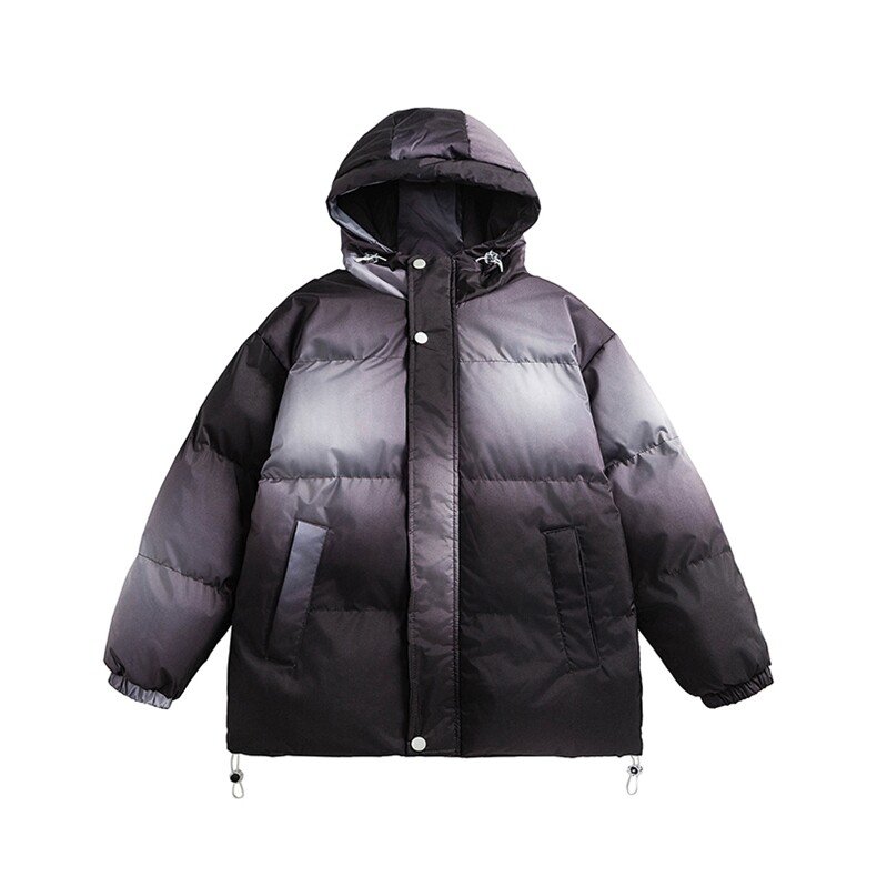 蓝色渐变棉服男款2024秋冬新款潮牌高级感情侣面包服保暖棉衣外套,男装棉衣,电商A128
