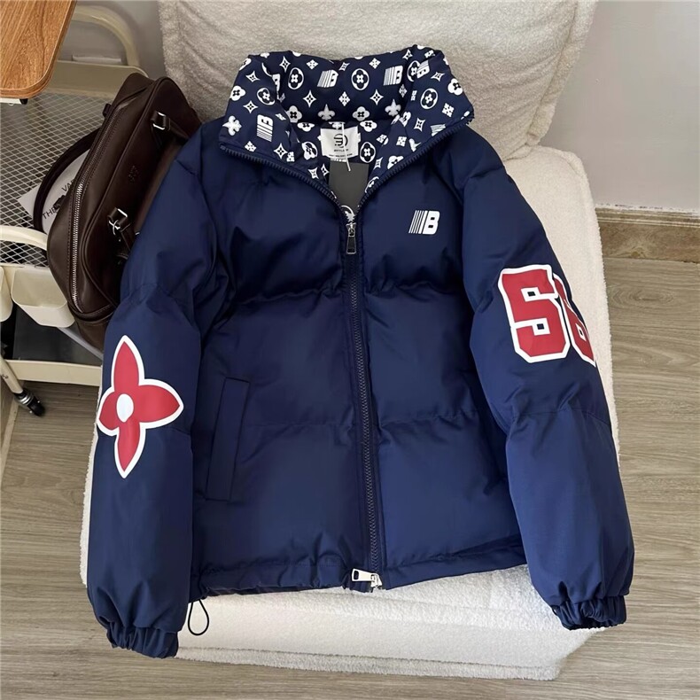 棉服男款冬季美式立领轻薄oversize棉服加厚棉衣外套短款面包服,男装棉衣,星座506A