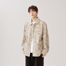 夹克男秋季新款翻领外套春秋款宽松休闲上衣JK333-P62，男装夹克，星座208-5