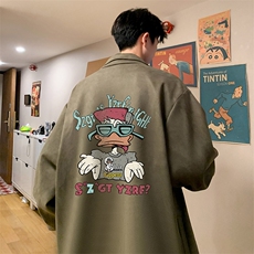 麂皮绒夹克男大码立领褂子外套JK85380-P68加绒款-P78，男装夹克，电商A040