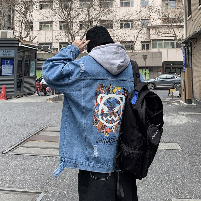 大货2023春季高街男士牛仔夹克痞帅潮流百搭外套JK774-P85,男装夹克,星座1103-3