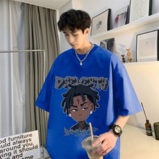 重磅vibe风高街短袖t恤男复古印花七分袖体恤XZ514-2-1292-P28，男装T恤，星座514-2(原B239)