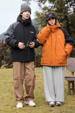 新款冬季棉衣潮牌撞色羽绒棉服情侣加厚棉袄外套A436-5972-P130，男装棉衣，电商A436