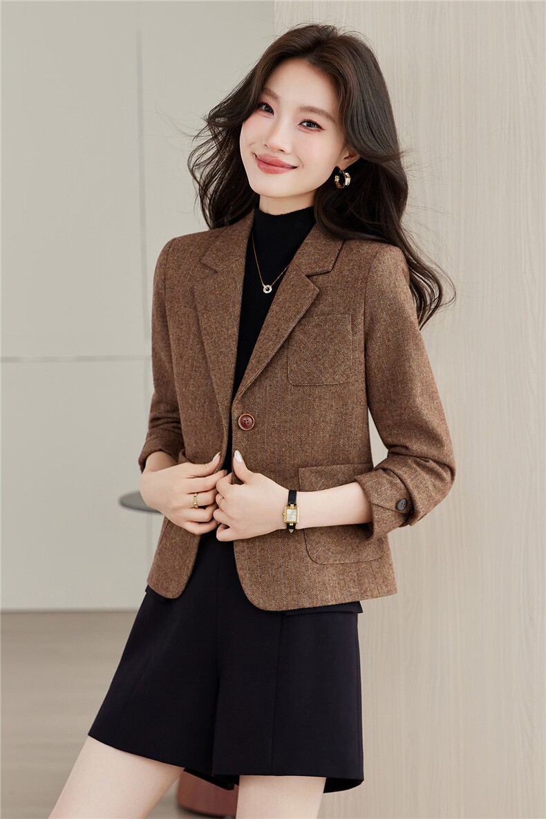 《档口现货》2026秋装上新气质通勤百搭西装外套女,女装西装,苗苗