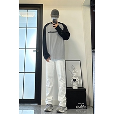 美式ins高街hiphop新款弹力修身直筒工装休闲裤货号K694P60，男装工装外套，电商A063
