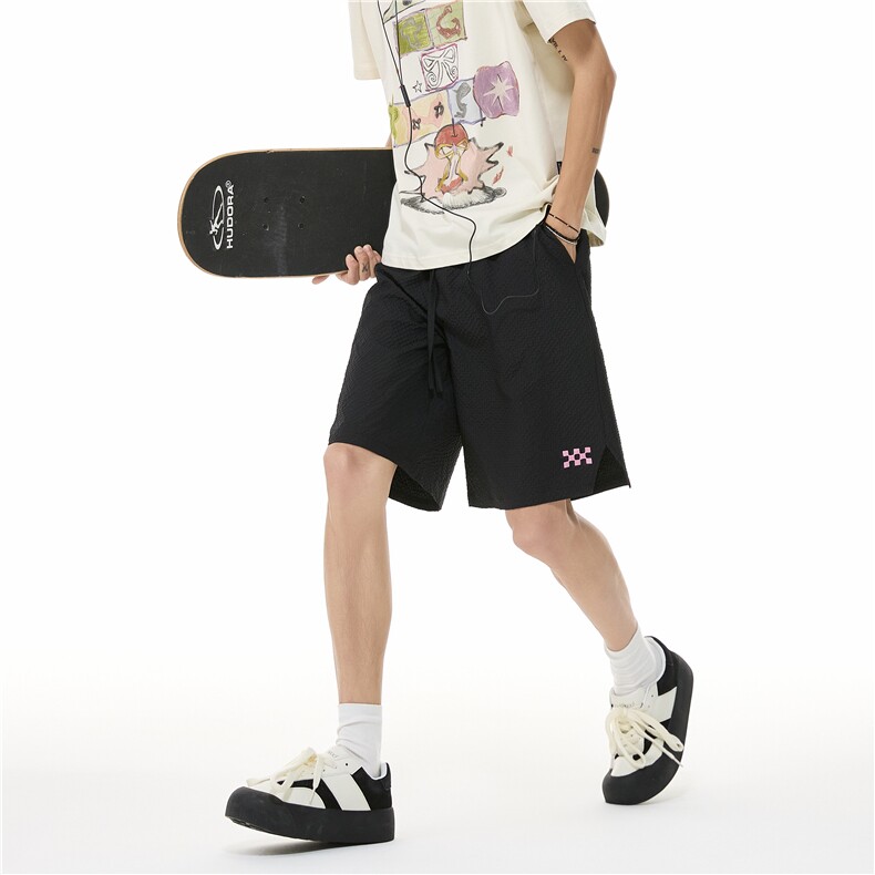 抖音品质夏季新款透气泡泡格设计宽松短裤B315-K25559-特p25控48,男装牛仔裤,电商B315