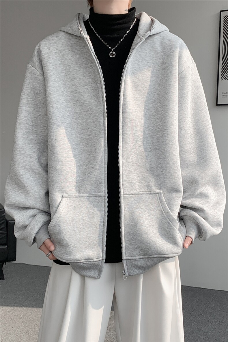 3XL-S基础百搭拉链开衫卫衣男休闲外套小心机WY45-P58400g,女装短外套,电商D206-1