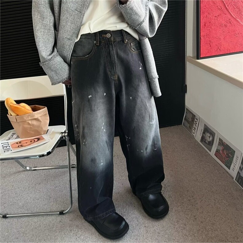 【有货】DYK8022-特批48高质量美式街头潮牌痞帅垂感直筒牛仔裤男,男装牛仔裤,星座603-2