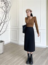 时尚V领袖口链条装饰打底衫，其它，Balance Studio