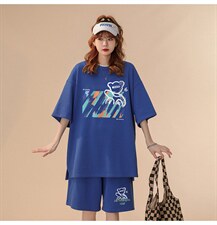中性 2023夏季新款时尚潮牌运动休闲宽松情侣套装TZ826-P85 控118图片