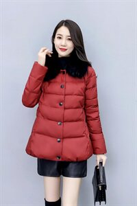 2020冬季新款简约时尚大毛领棉服 保暖显瘦短款外套图片
