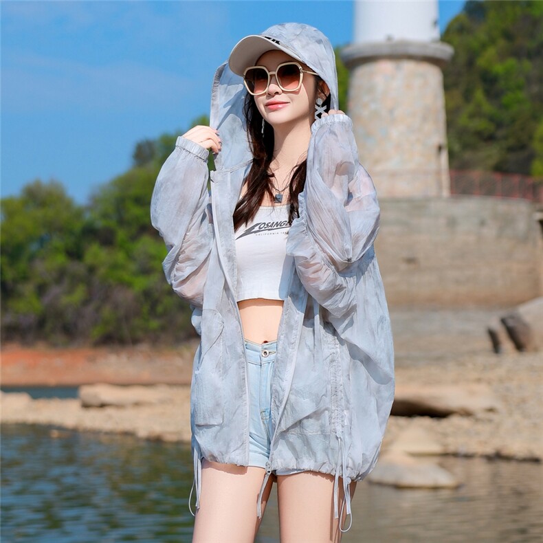 户外轻薄防晒衣女2025夏季新款宽松大码藏肉休闲百搭洋气减龄外套,女装防晒衣,可可小西
