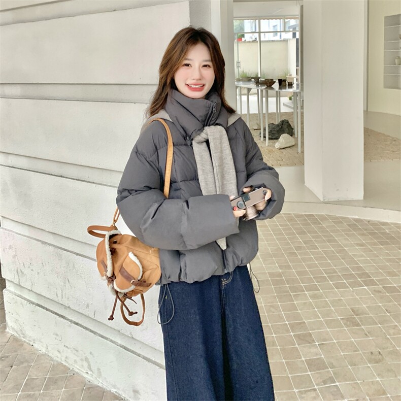针织披肩灰色90绒羽绒服女2025冬季新款设计感显瘦气质巨好看外套,女装羽绒服,艾米莉亚