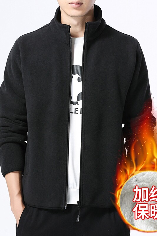 M-8XL男立领加绒加厚摇粒绒夹克外套5032-1_9810P60,男装夹克,星座1516-1